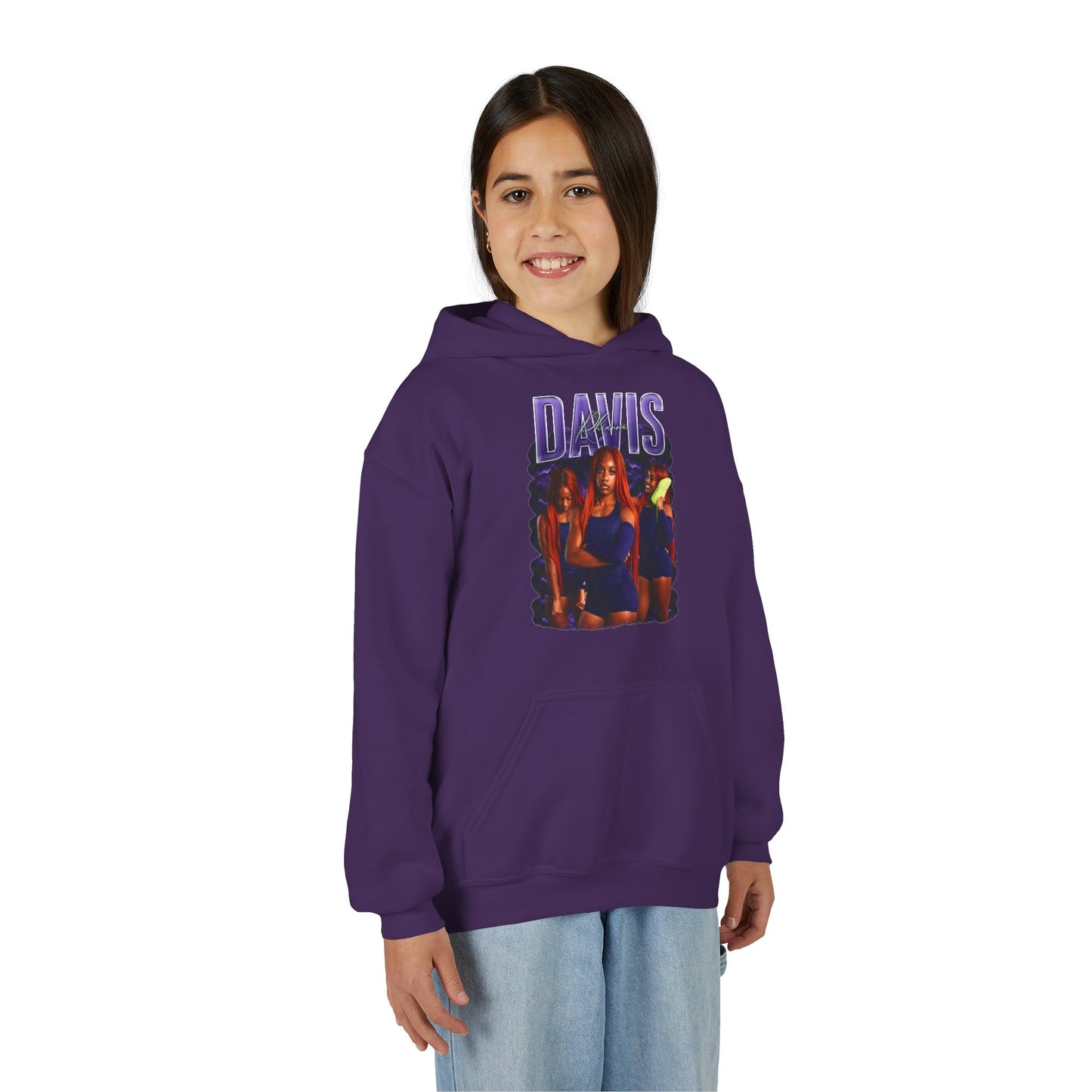 Rhianna Davis Last Name Highlight Kids Hoodie