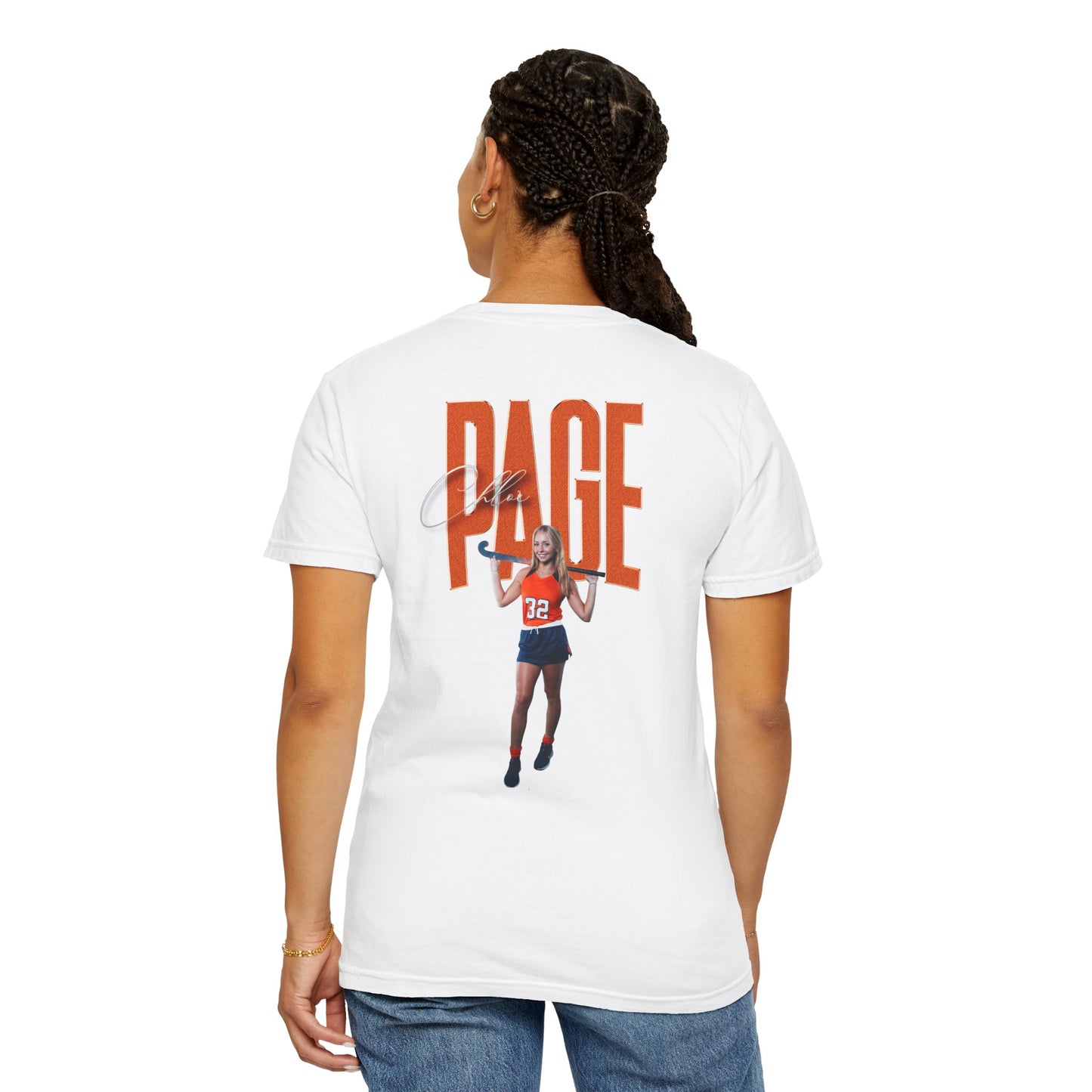 Chloe Page Logo Front & Back Premium Tee