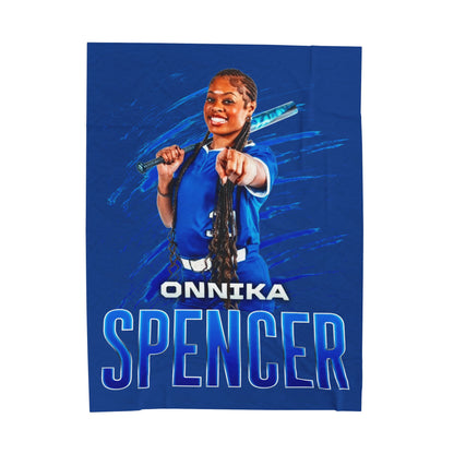 Onnika Spencer Name And Number Ombre 60"-80" Plush Blanket