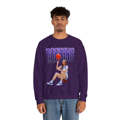 Hannah Robbins Curved Combo Colored Crewneck Sweatshirt