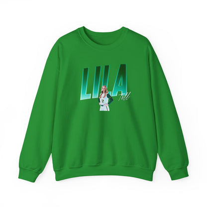 Lila Toll Cursive Combo Colored Crewneck Sweatshirt