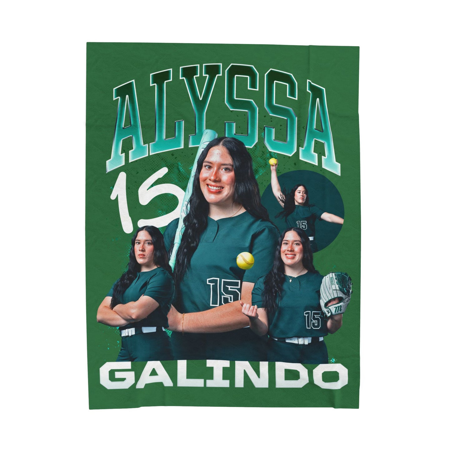Alyssa Galindo First Name Highlight 60"-80" Plush Blanket