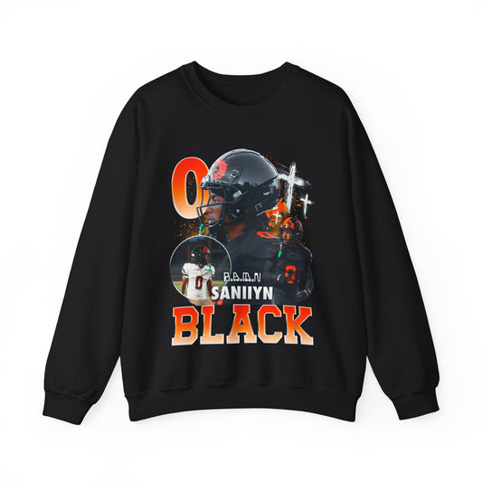 Saniiyn Black Crewneck Sweatshirt