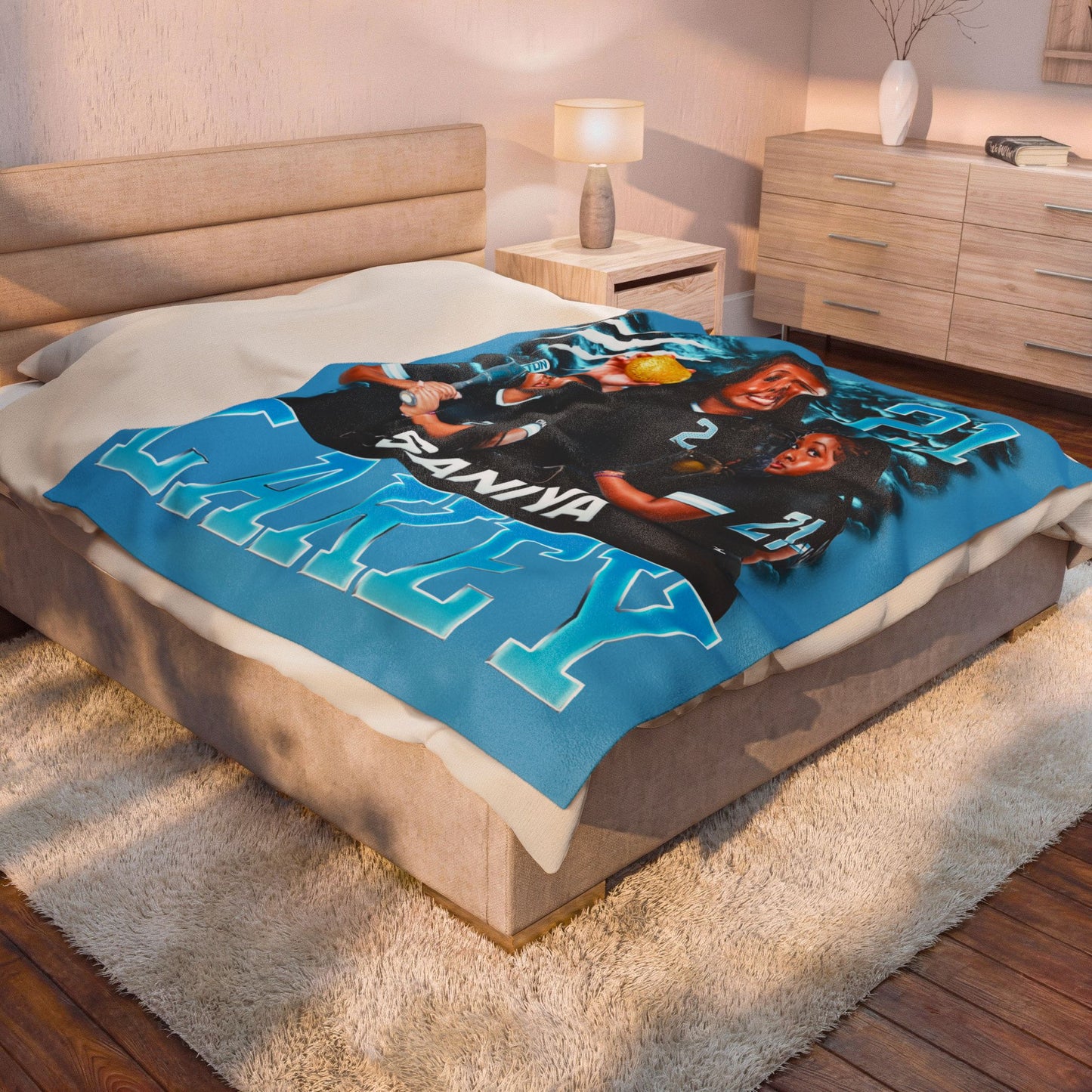 Saniya Lakey 60"-80" Plush Blanket