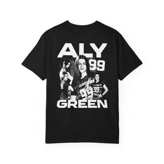 Aly Green Heavyweight Vintage Blackout Tee