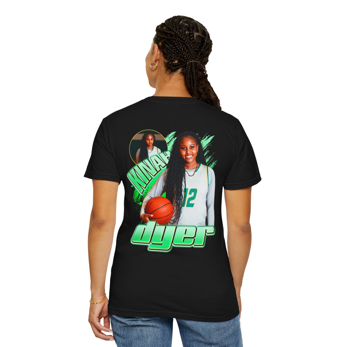 Kinah Dyer Logo Front & Back Premium Tee