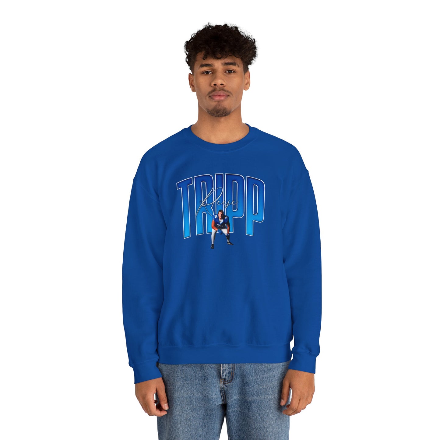 Reese Tripp Curved Combo Colored Crewneck Sweatshirt