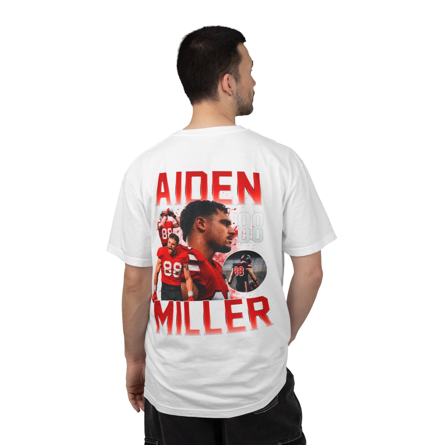 Aiden Miller Logo Front & Back Premium Tee