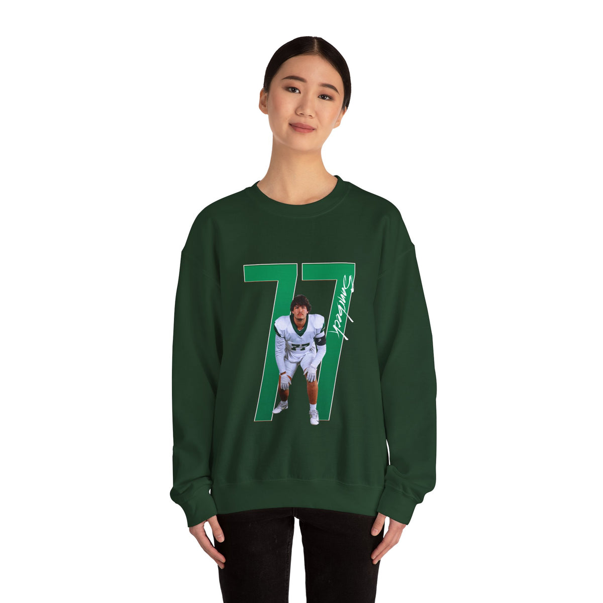 Jacob Saurbeck Player Icon Number Crewneck Sweatshirt