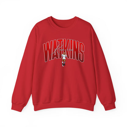 Kamiera Watkins Curved Combo Colored Crewneck Sweatshirt