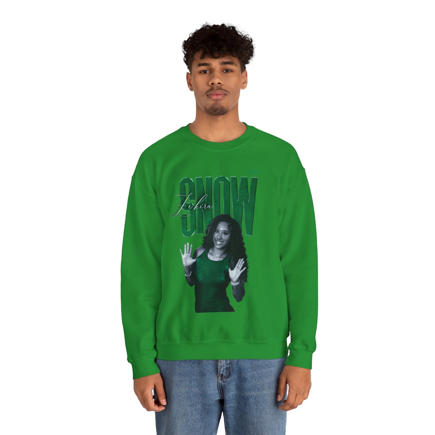 Ze'Kira Snow Faded Glory Crewneck Sweatshirt