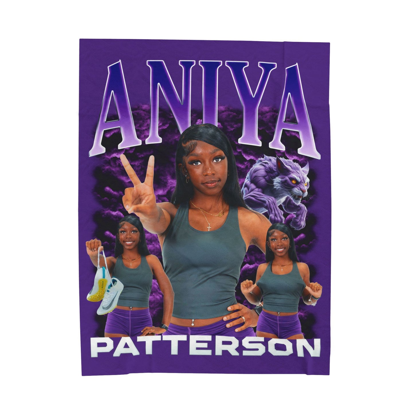 Aniya Patterson 60"-80" Plush Blanket