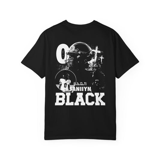Saniiyn Black Vintage Blackout Premium Tee
