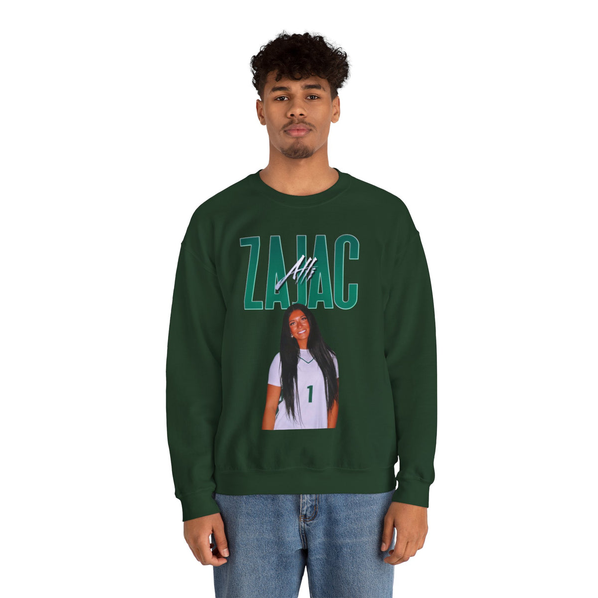 Alli Zajac Curved Combo Colored Crewneck Sweatshirt