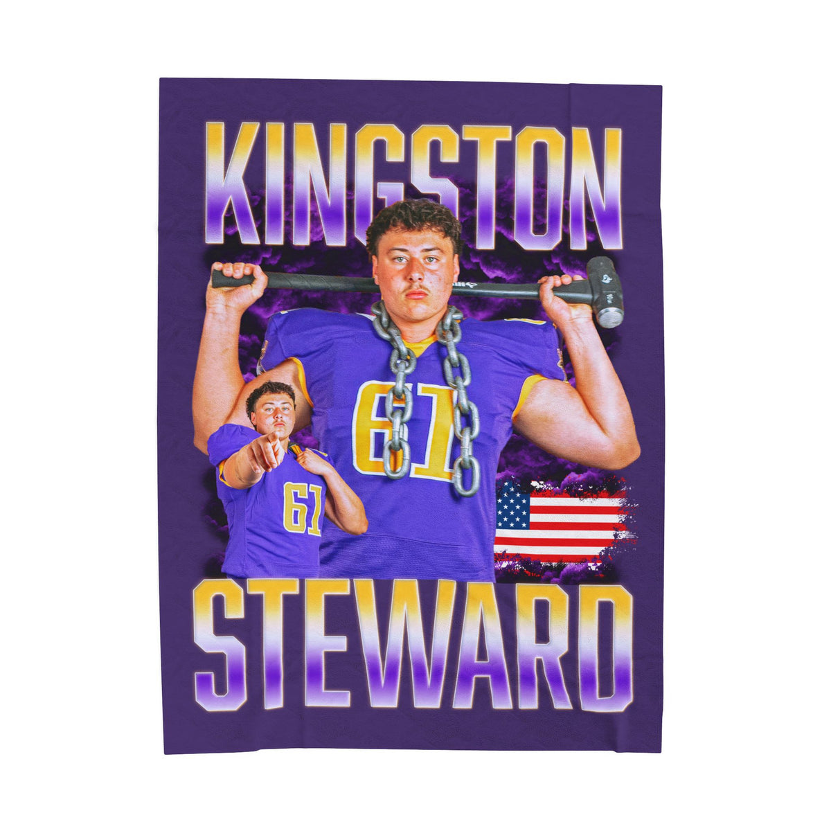 Kingston Steward 60"-80" Plush Blanket
