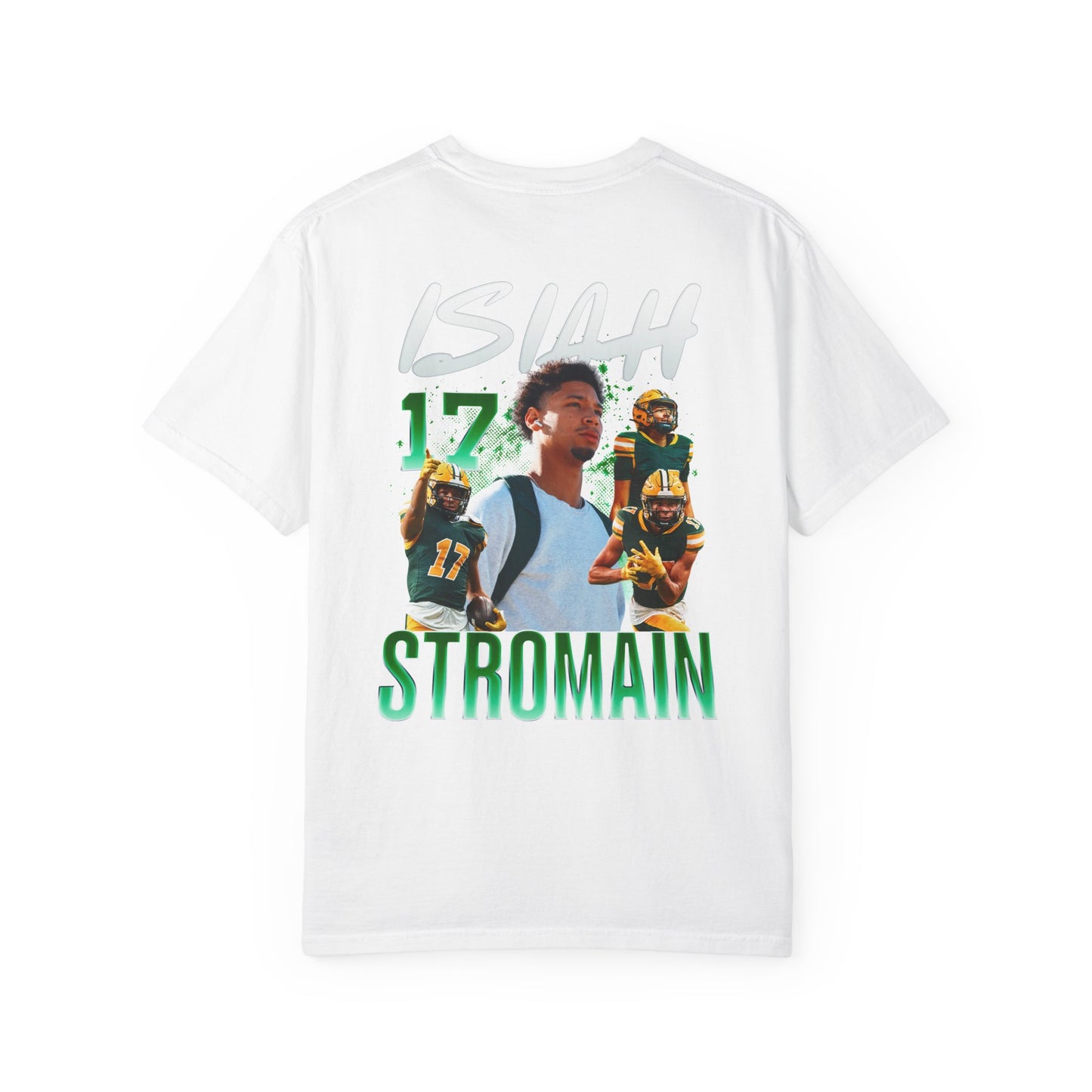 Isiah Stromain Logo Front & Back Premium Tee