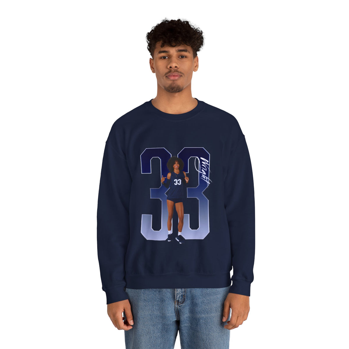 Kennedi Wright Player Icon Number Crewneck Sweatshirt