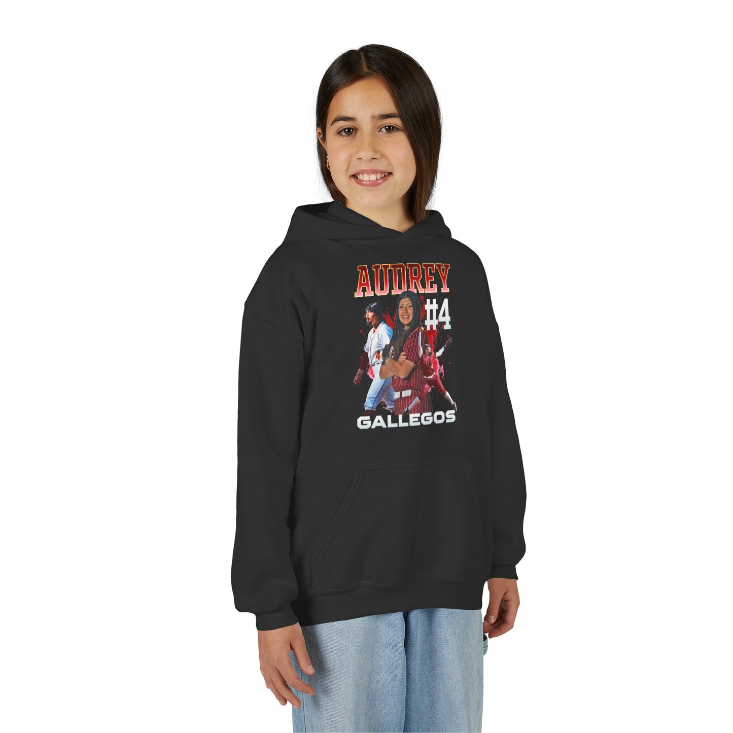 Audrey Gallegos First Name Highlight Kids Hoodie