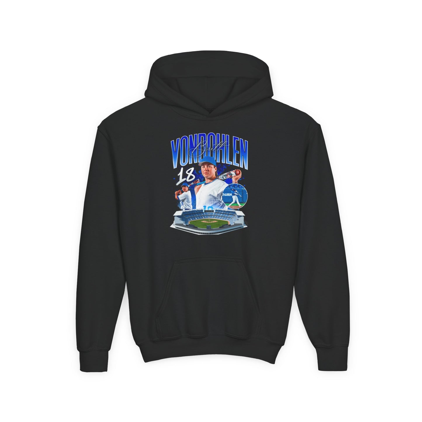Brett Vondohlen Last Name Highlight Kids Hoodie