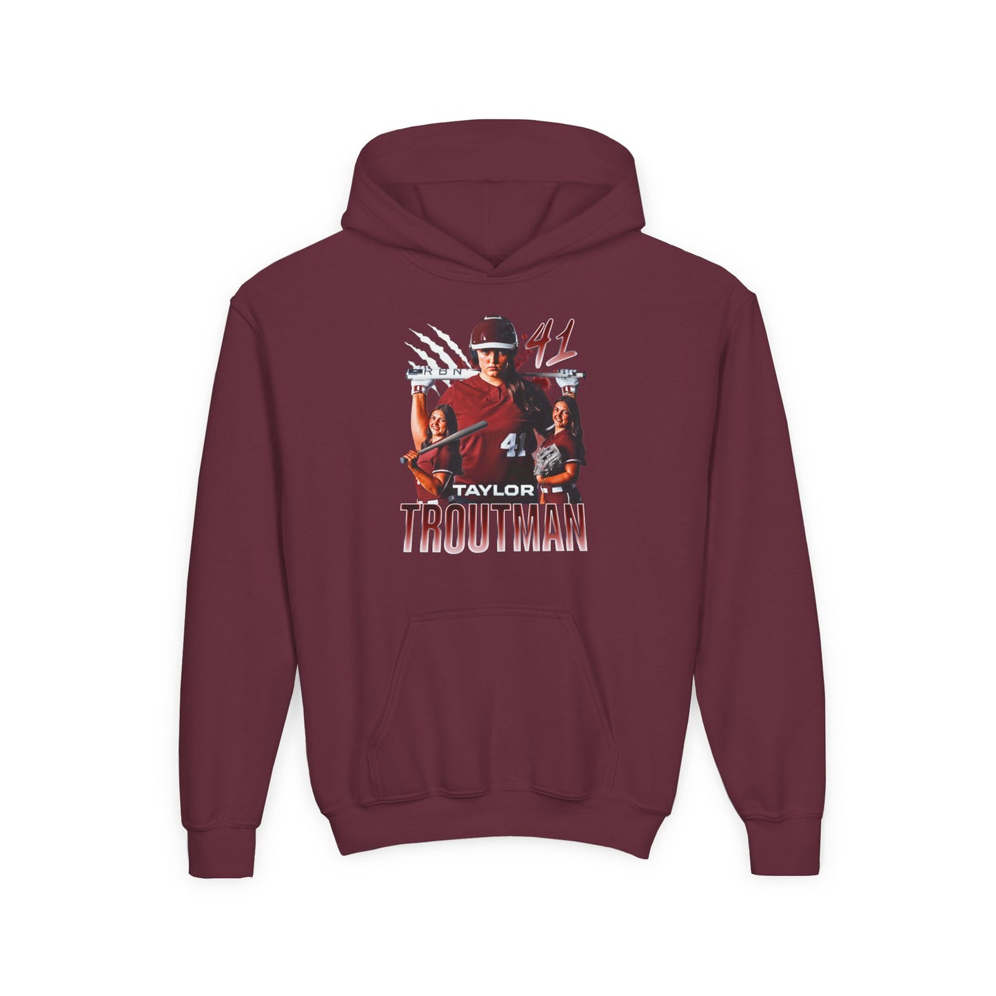 Taylor Troutman Name & Number Combo Kids Hoodie