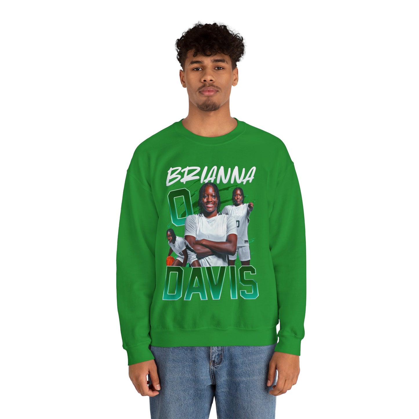 Brianna Davis White & Colored Combo Crewneck Sweatshirt