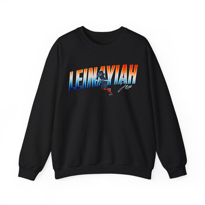 Leinayiah Jex Cursive Combo Colored Crewneck Sweatshirt