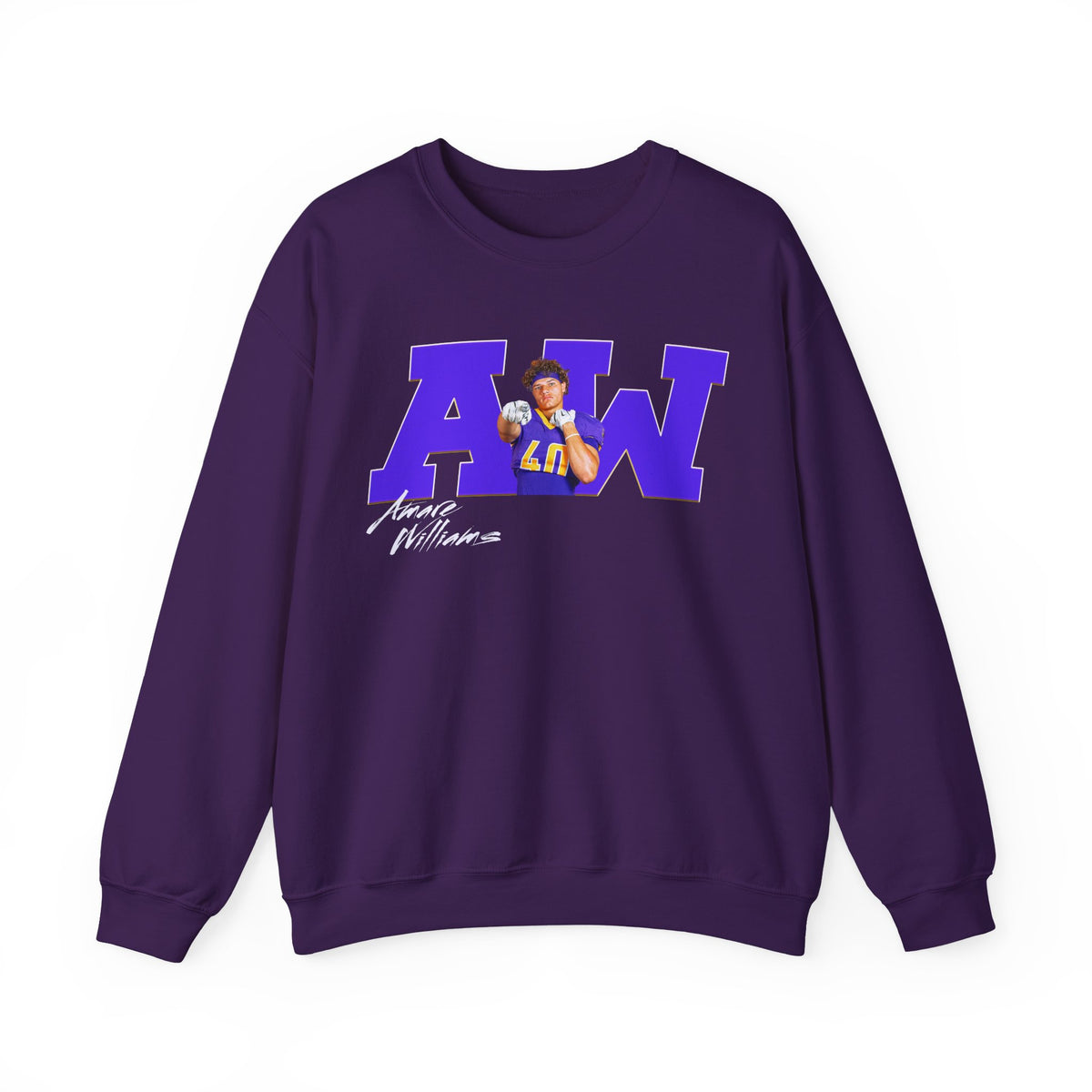 Amare Williams Big Initials Crewneck Sweatshirt