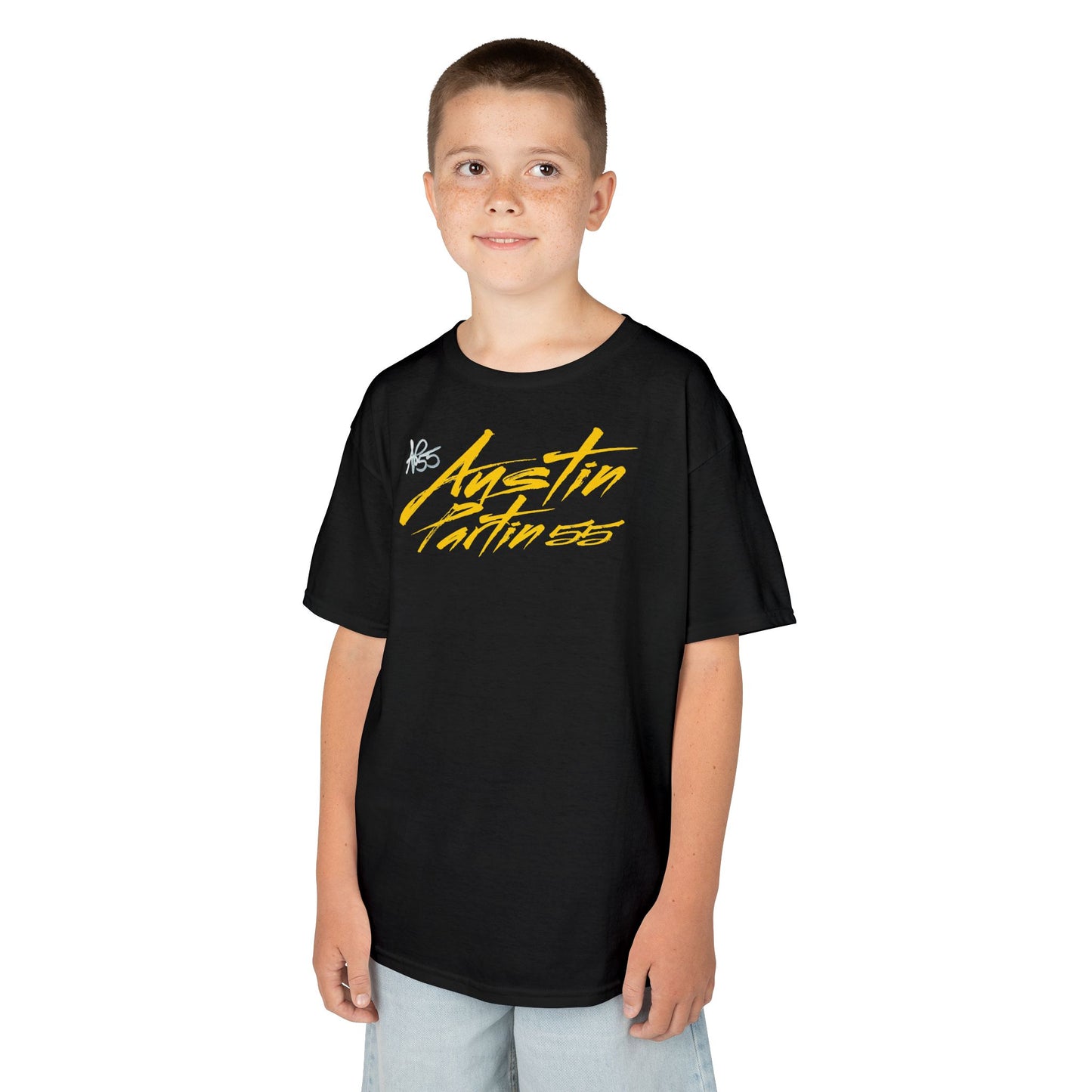 Austin Partin Cursive Name & Number Kids Tee