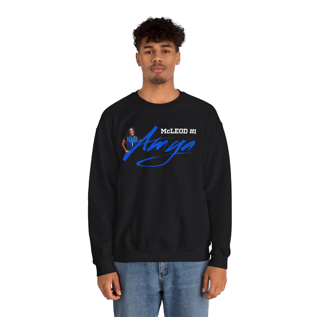 Amya McLeod Cursive Name & Number Crewneck Sweatshirt