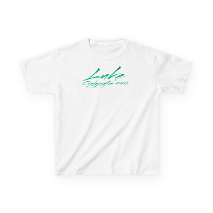 Luke Crudgington Cursive Name & Number Kids Tee