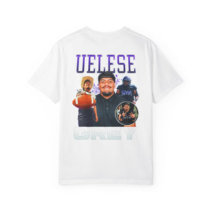 Uelese Grey Logo Front & Back Premium Tee