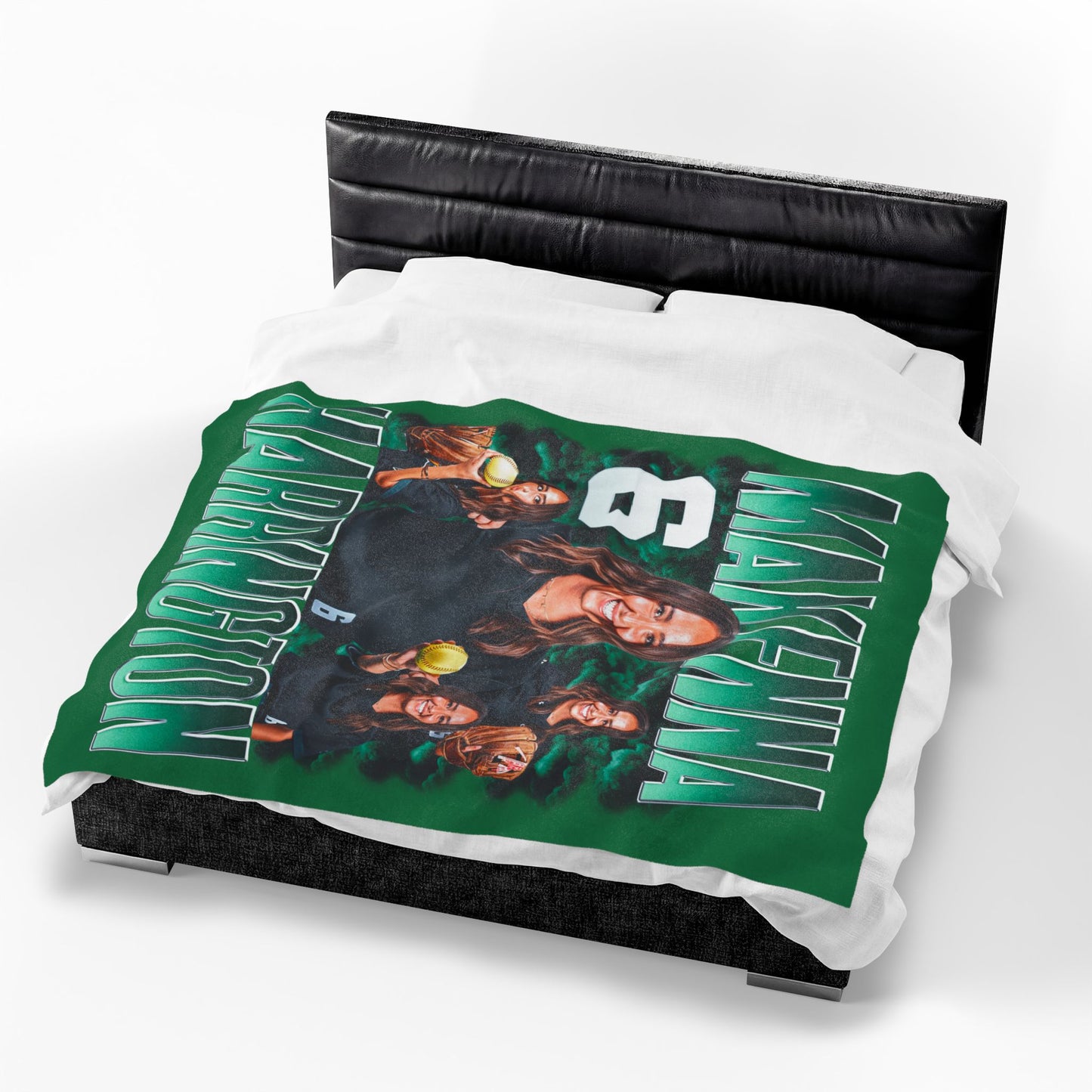 Makenna Harrington Single Color Combo 60"-80" Plush Blanket