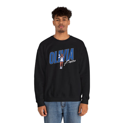 Olivia Burns Cursive Combo Colored Crewneck Sweatshirt