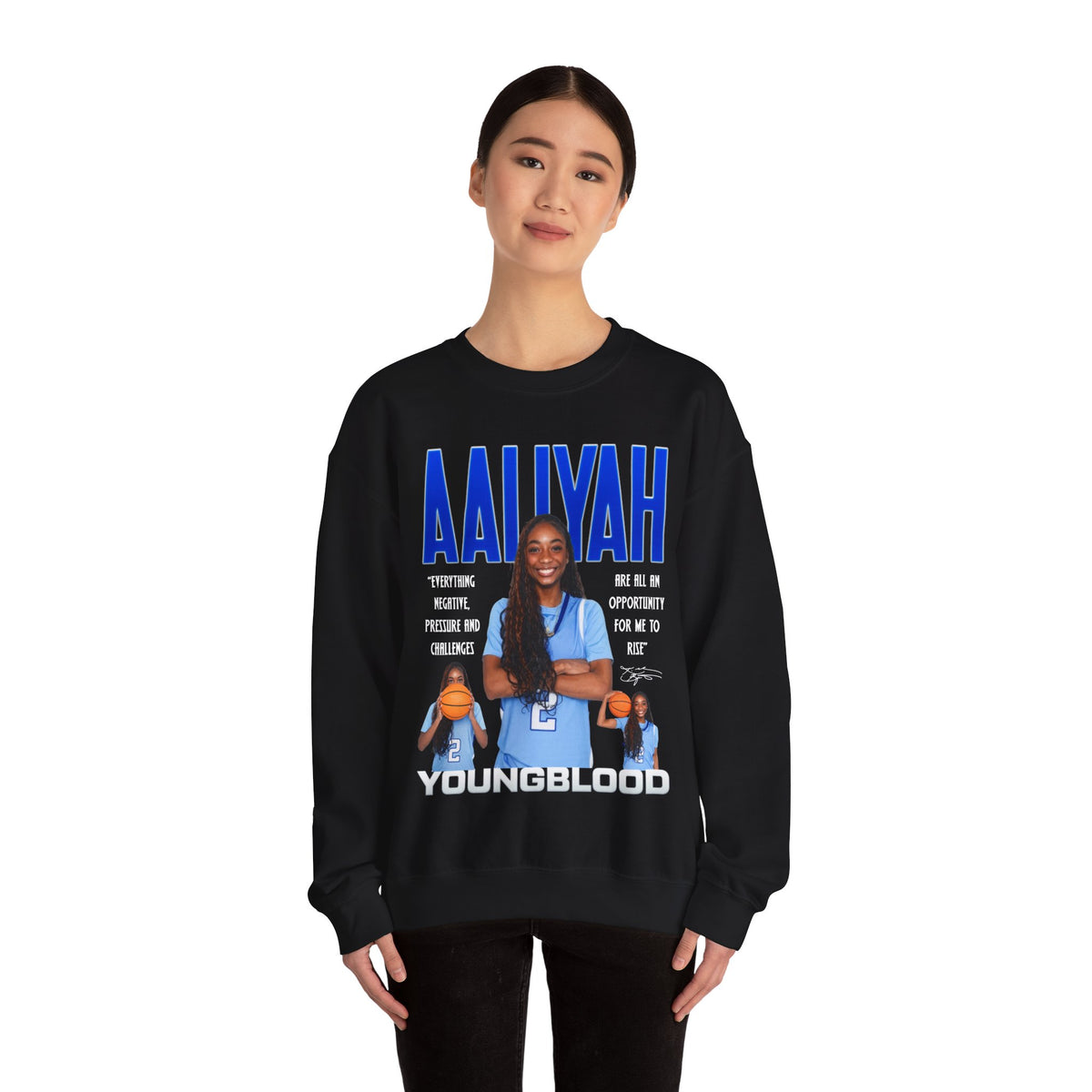 Aaliyah Youngblood Featured Quote Crewneck Sweatshirt