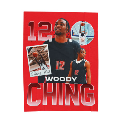 Woody Ching Name & Number Ombre 60"-80" Plush Blanket