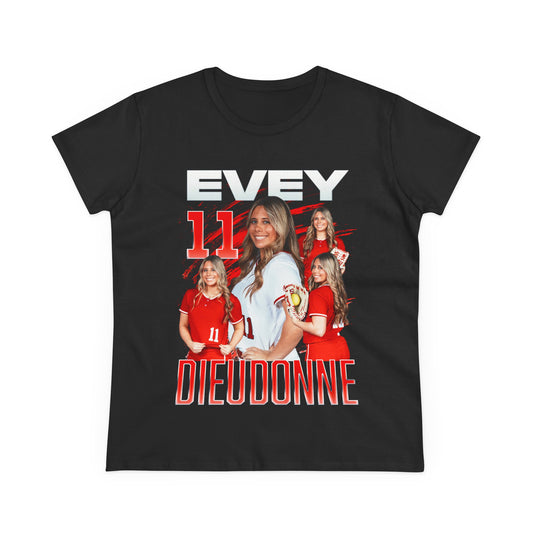 Evey Dieudonne White & Color Combo Women's Tee