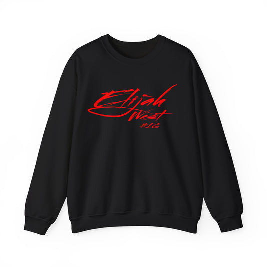 Elijah West Cursive Name & Number Crewneck Sweatshirt