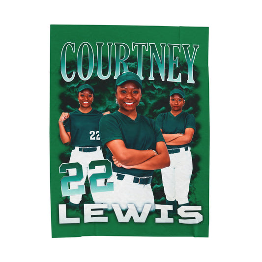 Courtney Lewis Colored & White Combo 60"-80" Plush Blanket