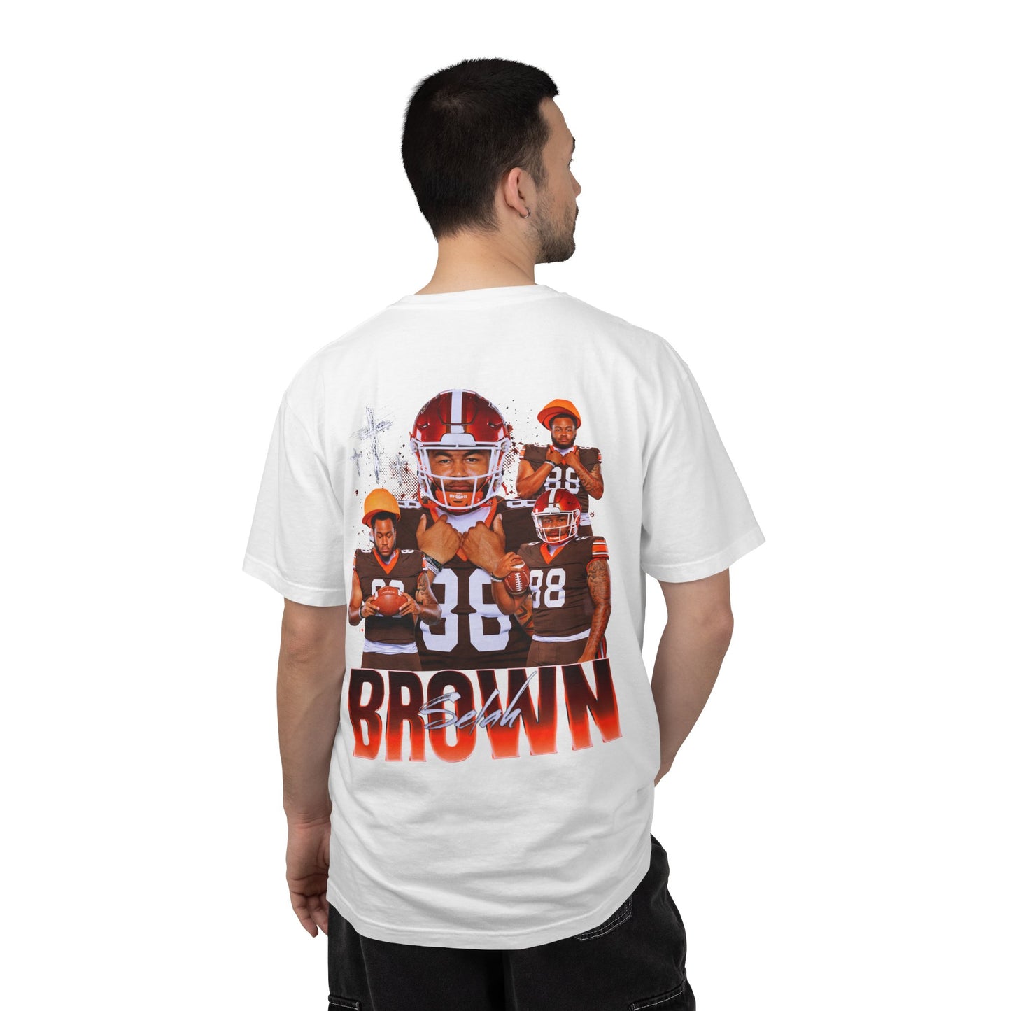 Selah Brown Logo Front & Back Premium Tee