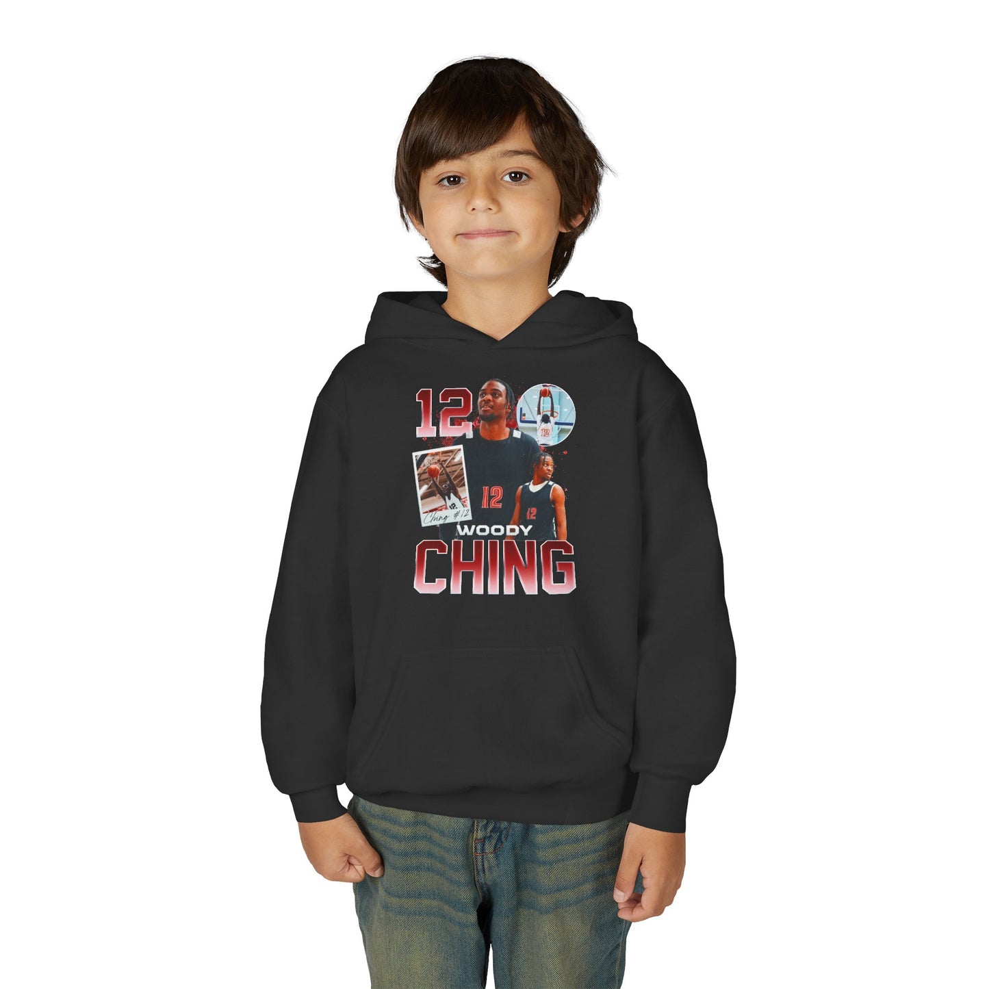 Woody Ching Name & Number Ombre Kids Hoodie