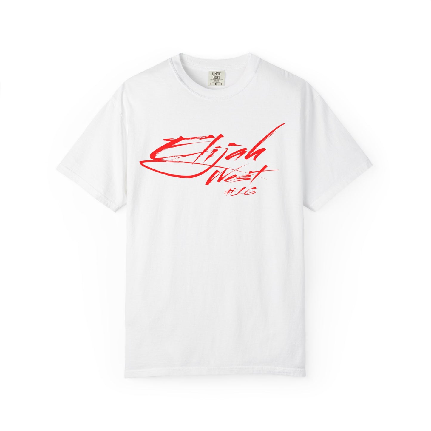 Elijah West Cursive Name & Number Premium Tee