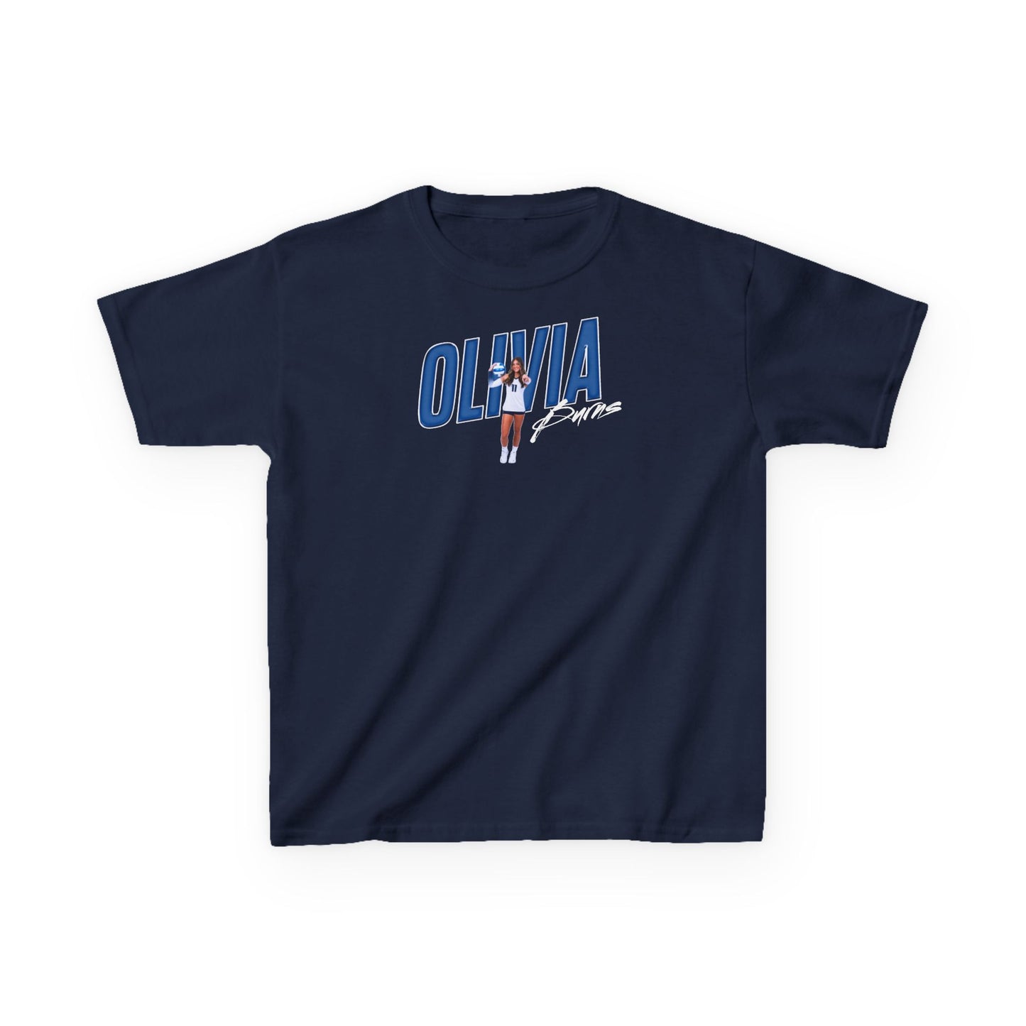 Olivia Burns Cursive Combo Colored Kids Tee