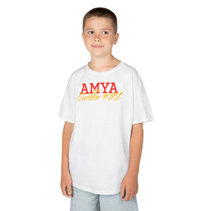 Amya Griffin Cursive Name & Number Kids Tee