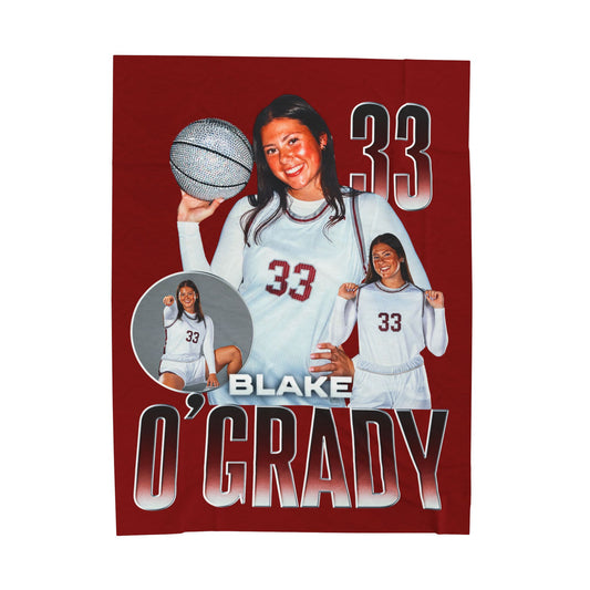 Blake O'Grady Name & Number Ombre 60"-80" Plush Blanket