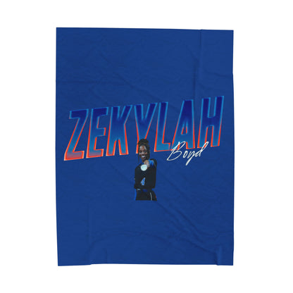 Zekylah Boyd Cursive Combo 60"-80" Plush Blanket