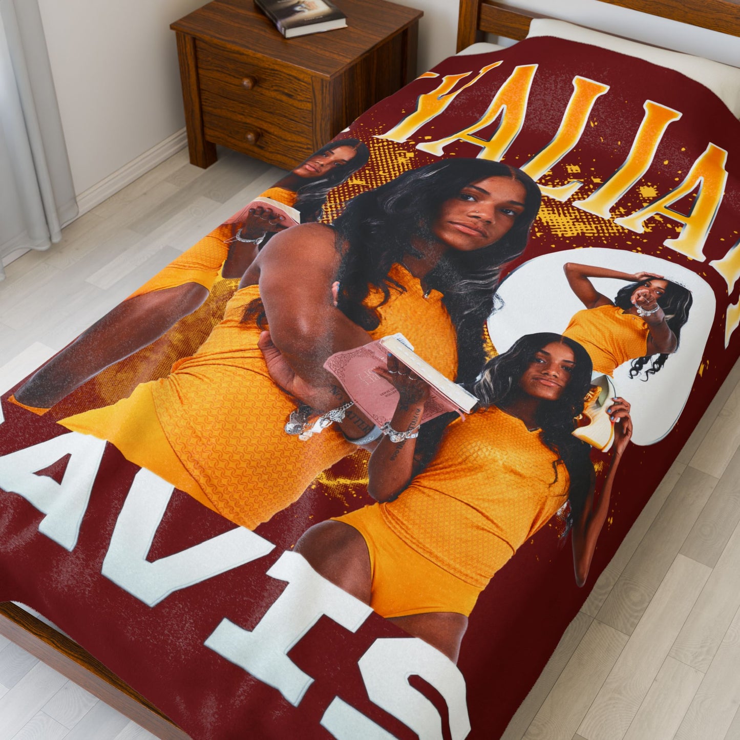 Kyaliah Davis First Name Highlight 60"-80" Plush Blanket