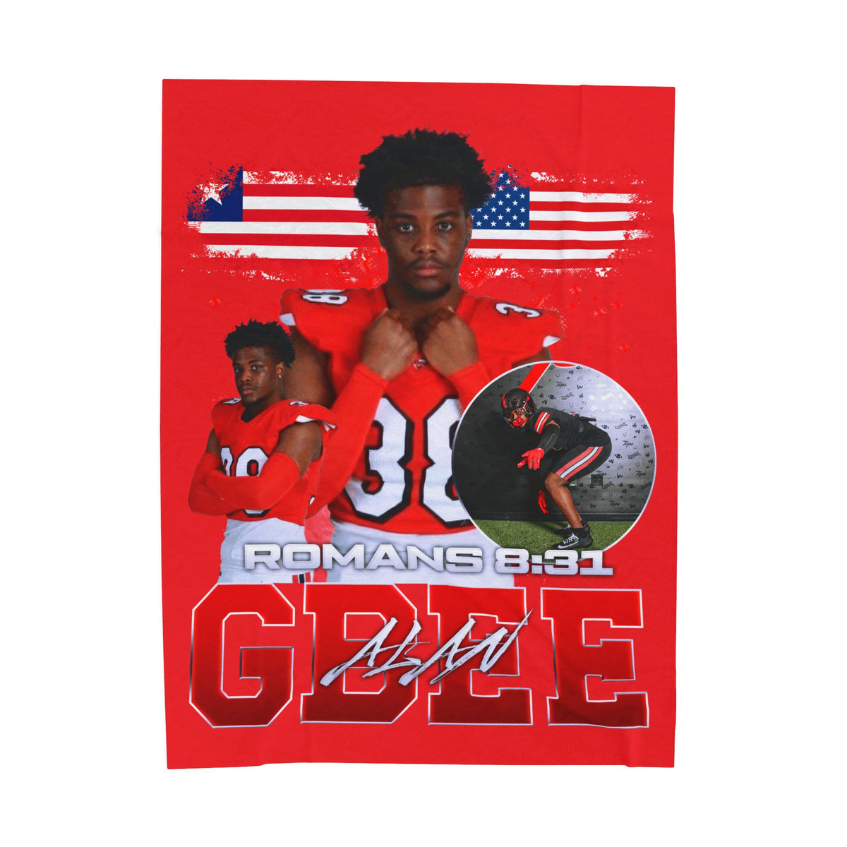 Alan Gbee 60"-80" Plush Blanket