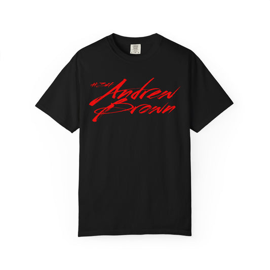 Andrew Brown Cursive Name & Number Premium Tee