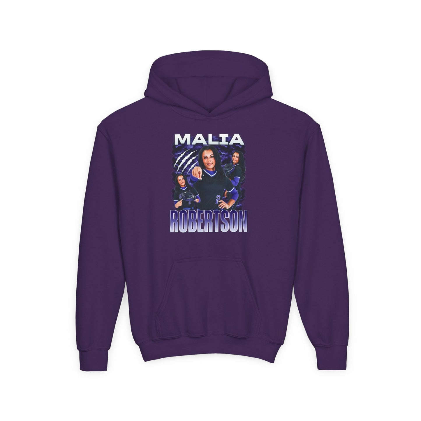 Malia Robertson White & Combo Colored Kids Hoodie
