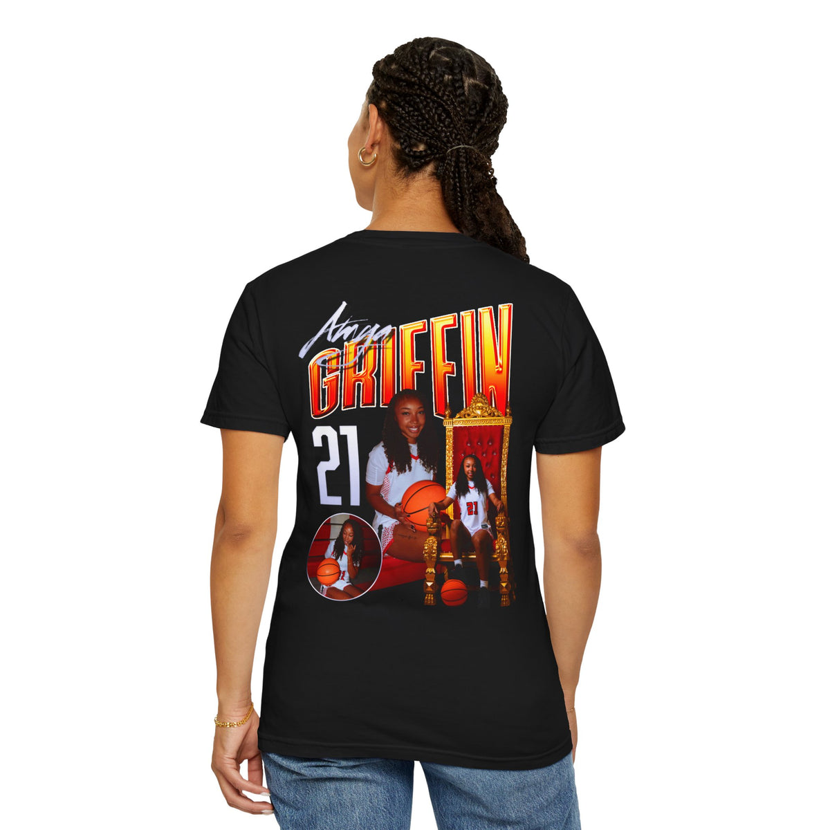 Amya Griffin Logo Front & Back Premium Tee